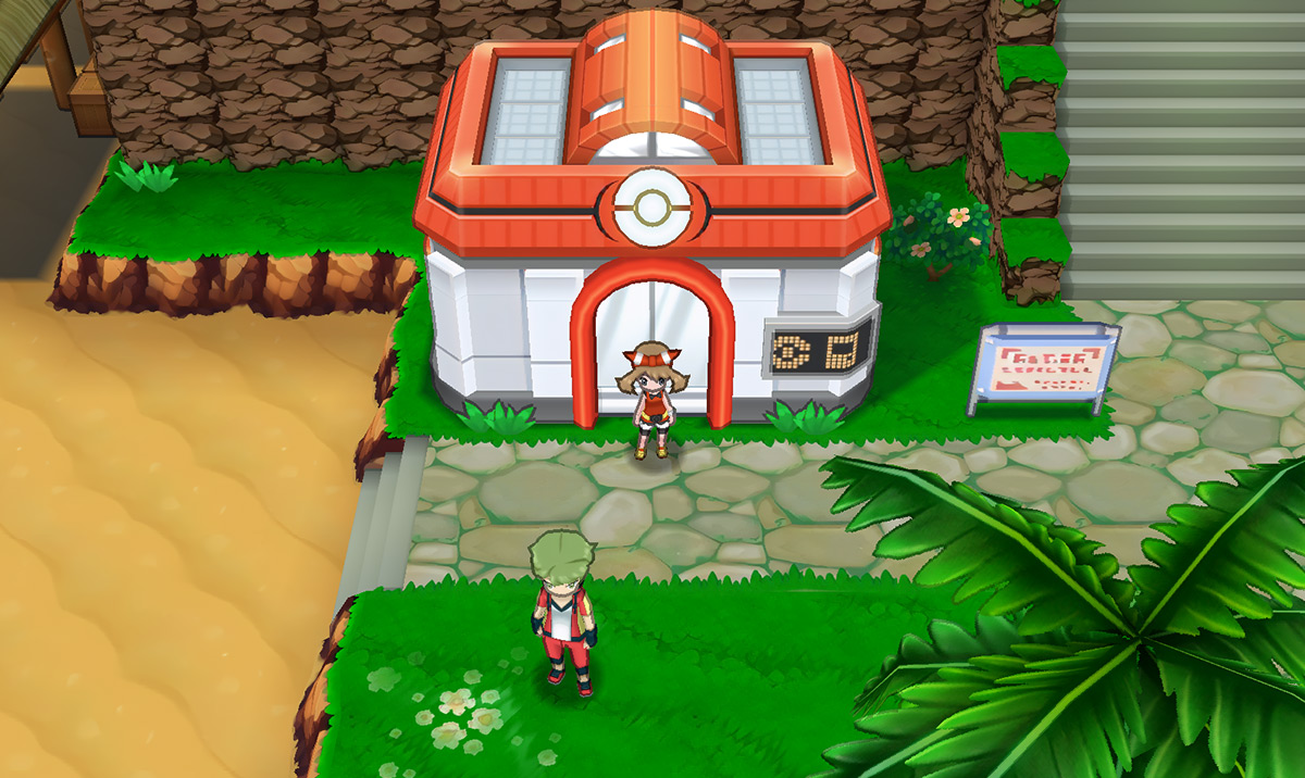 Outside the Battle Resort’s Pokémon Center / Pokémon Omega Ruby and Alpha Sapphire