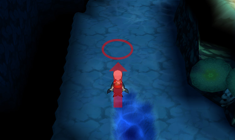 Diving underwater on Route 128.