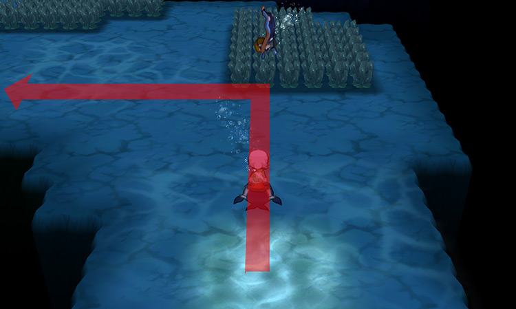 Route 107 underwater.