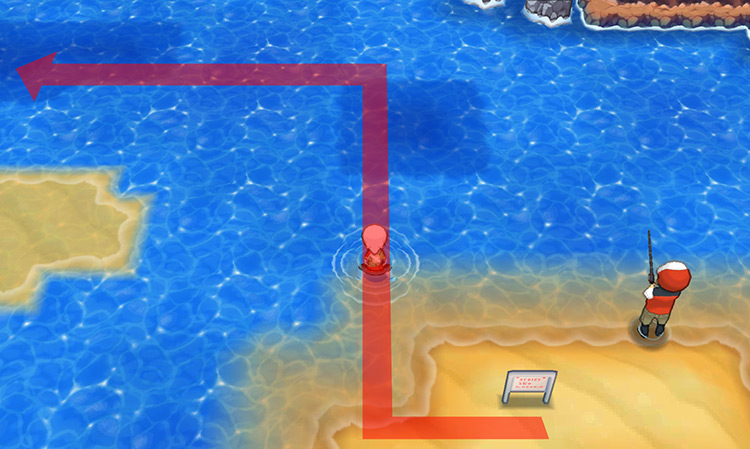 Surfing on Route 128 near the signpost.