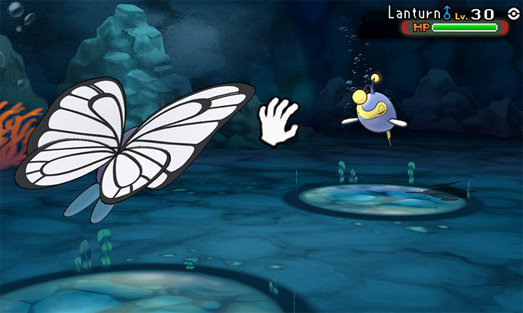 Using TM46 Thief on a wild Lanturn