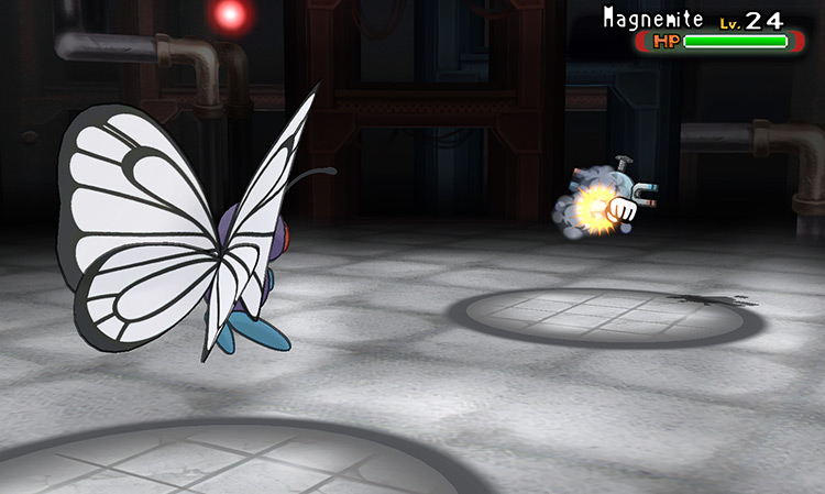 Using TM46 Thief on a wild Magnemite