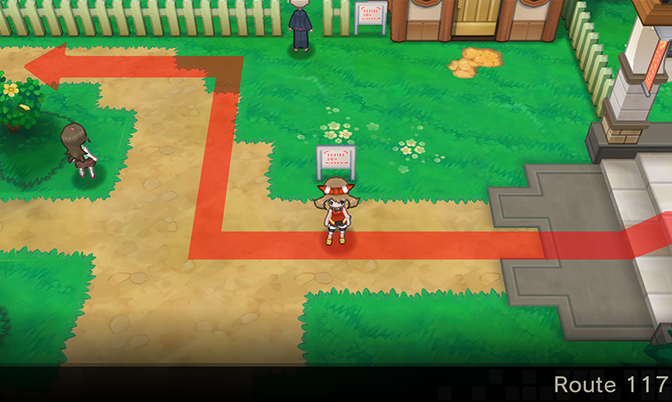 Route 117 signpost