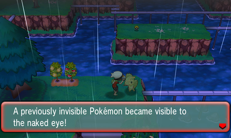 A hidden Kecleon on Route 119 via the Devon Scope.
