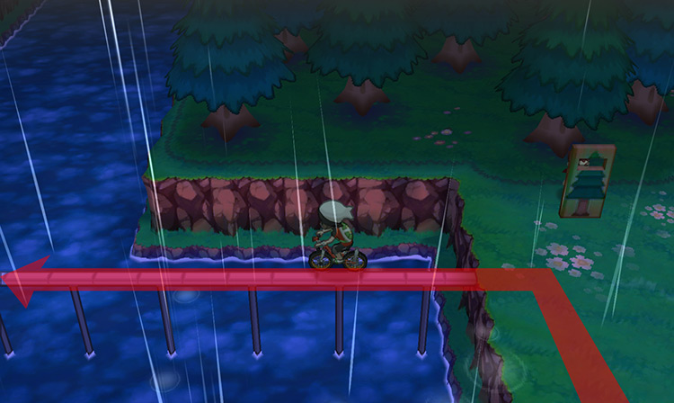 The topmost rail that goes towards the Bird Keeper’s location.