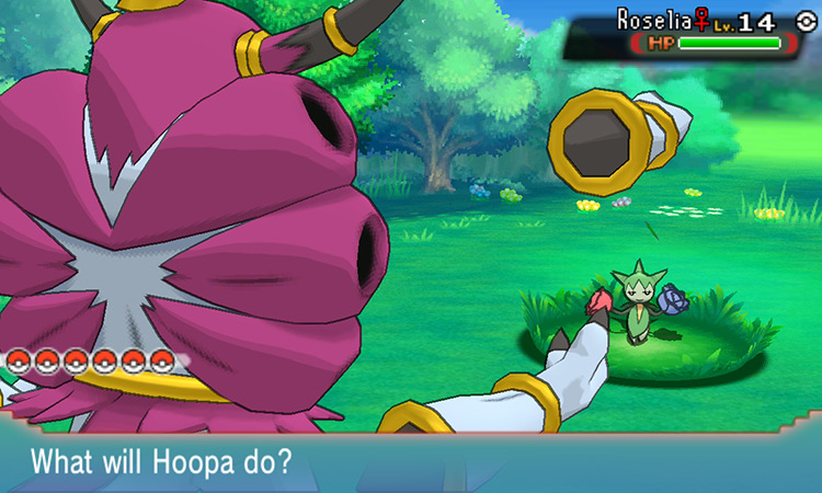 Hoopa-Unbound in battle.