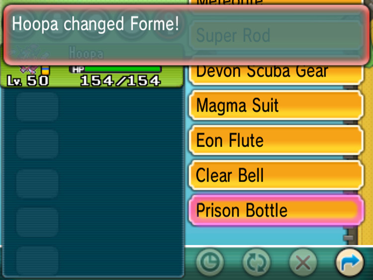 Changing Hoopa’s form.