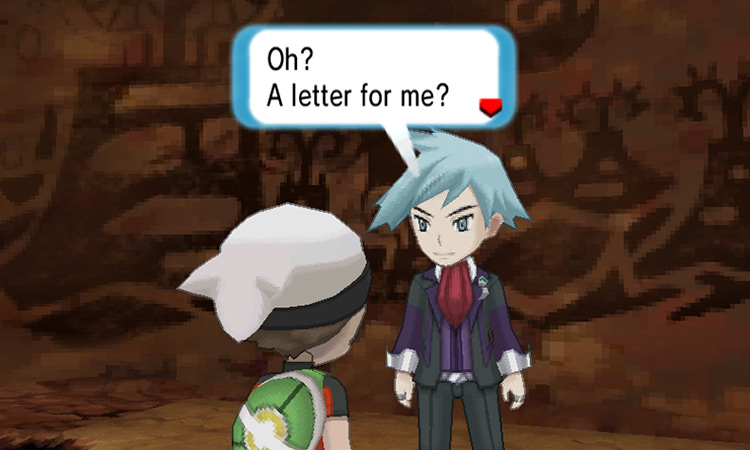 Delivering the Letter to Steven inside Granite Cave