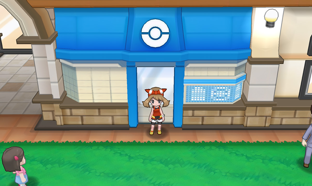 Standing outside the Mauville City Poké Mart / Pokémon Omega Ruby and Alpha Sapphire