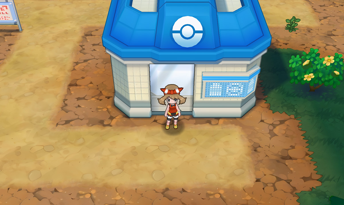Standing outside the Fallarbor Town Poké Mart / Pokémon Omega Ruby and Alpha Sapphire