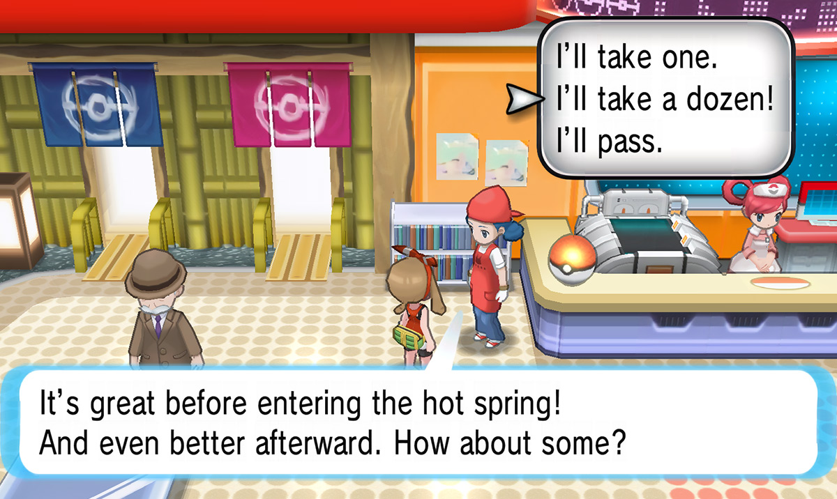 Talking to the moomoo milk seller / Pokémon Omega Ruby and Alpha Sapphire