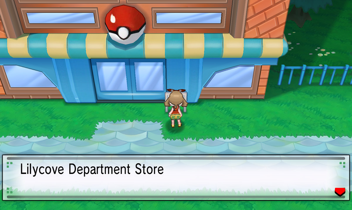 Standing outside the Lilycove Department Store / Pokémon Omega Ruby and Alpha Sapphire