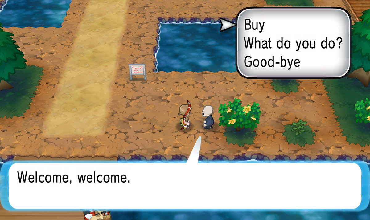 Talking to the stone seller / Pokémon Omega Ruby and Alpha Sapphire
