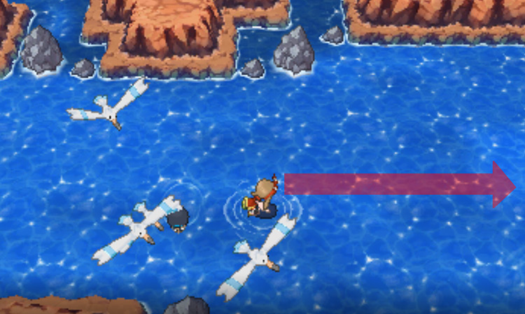 Surfing along Route 124 / Pokémon ORAS