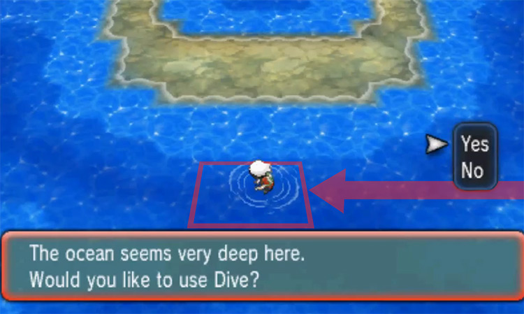 Diving spot in Route 128