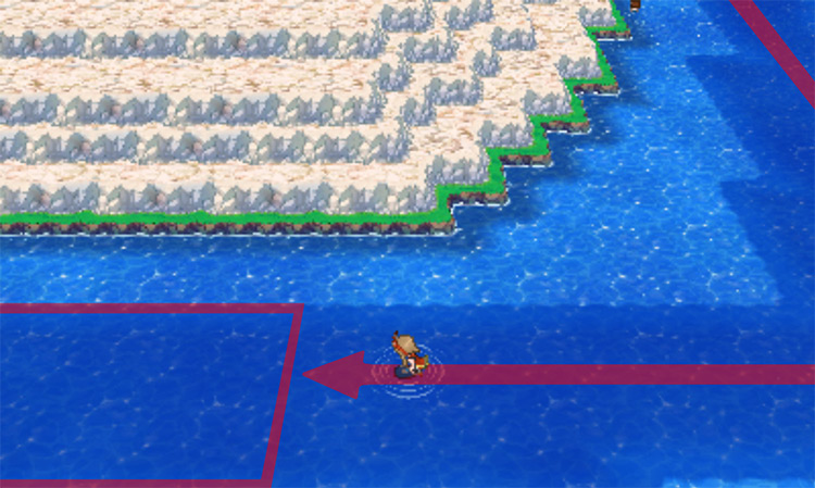 The diving spot that leads to Sootopolis City