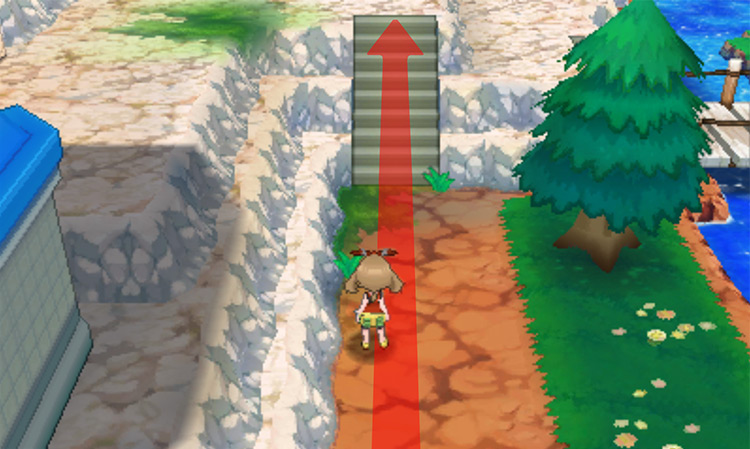 Climbing up the stairs